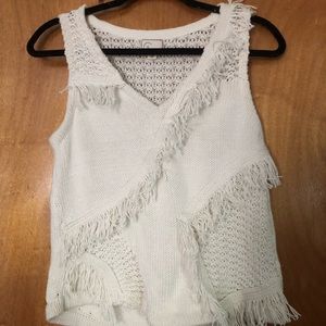 Anthropologie crochet sweater tank